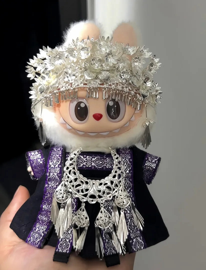 LABUBU Clothes Miao Ethnic High Priest in Traditional Style Outfits