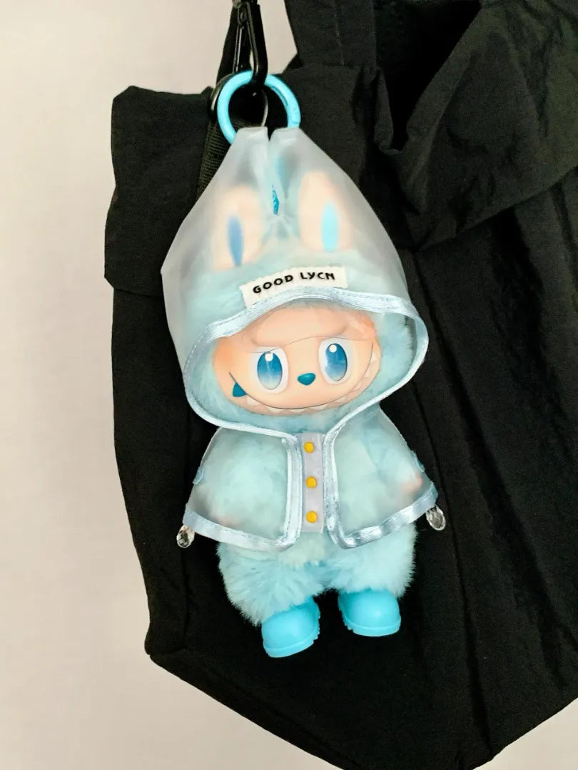 LABUBU Clothes Transparent Raincoat Outfits