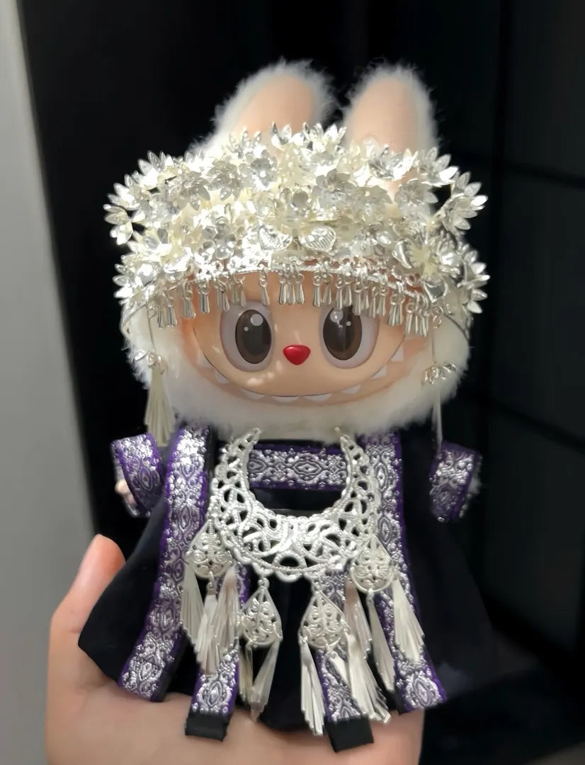 LABUBU Clothes Miao Ethnic High Priest in Traditional Style Outfits
