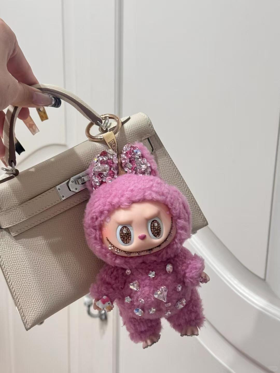 Labubu Swarovski Diamond Pink Lychee Berry Berry Customization