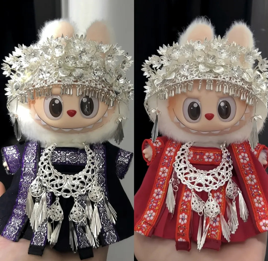 LABUBU Clothes Miao Ethnic High Priest in Traditional Style Outfits