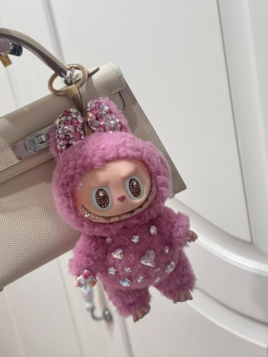 Labubu Swarovski Diamond Pink Lychee Berry Berry Customization