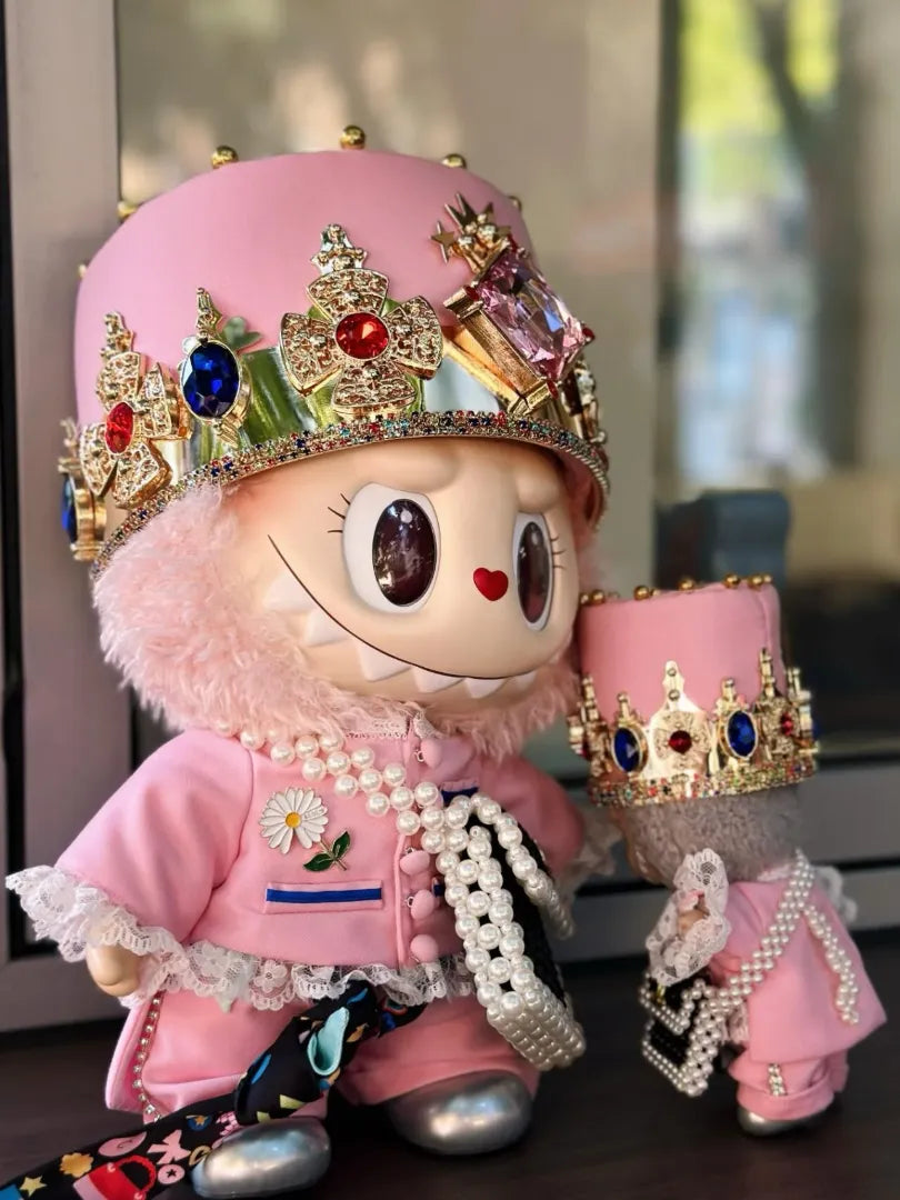 LABUBU Clothes Haute Couture Pink Crown Outfits