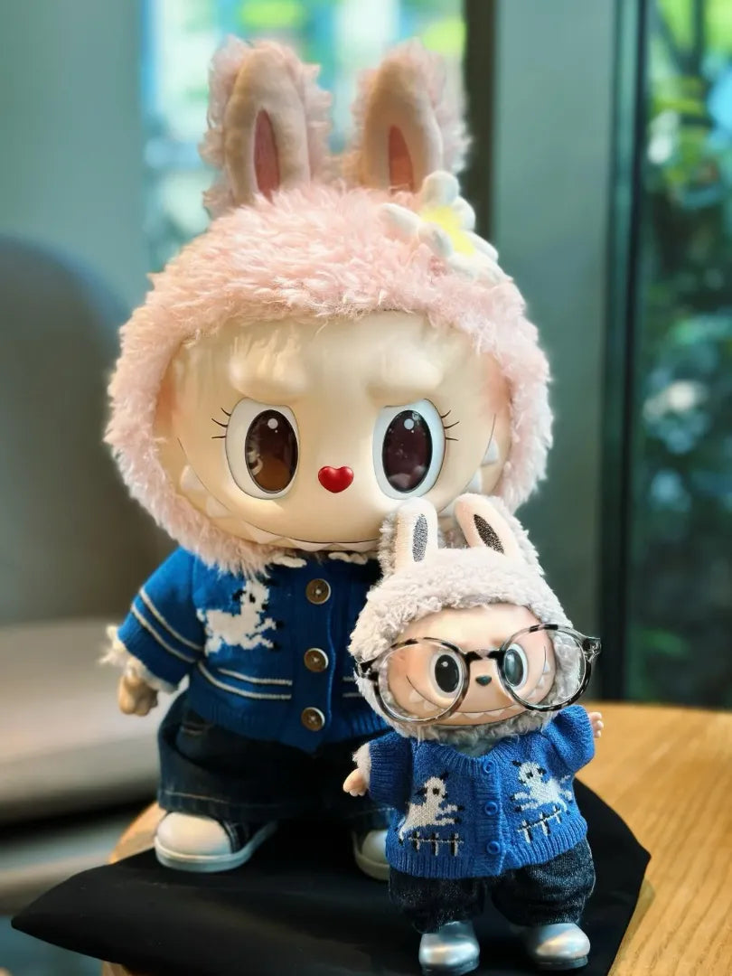 LABUBU Clothes Haute Couture Blue Lamb Outfits