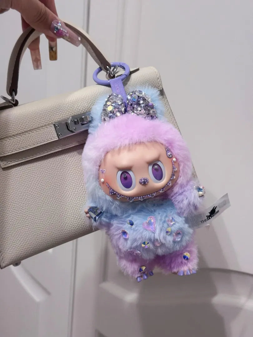 Labubu Swarovski Diamond Lucky Purple Macaron Customization