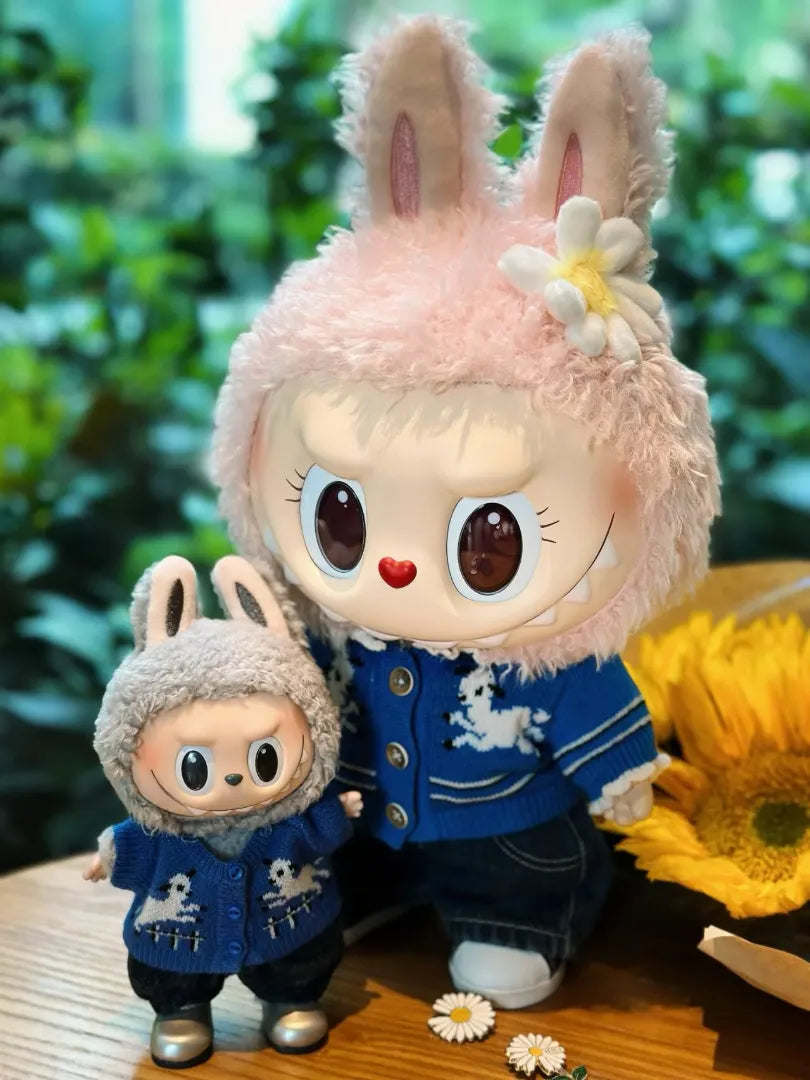 LABUBU Clothes Haute Couture Blue Lamb Outfits