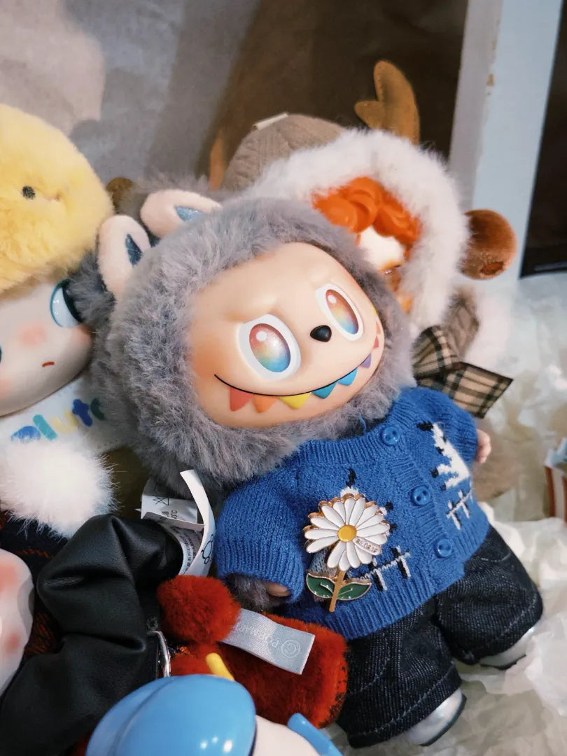 LABUBU Clothes Haute Couture Blue Lamb Outfits