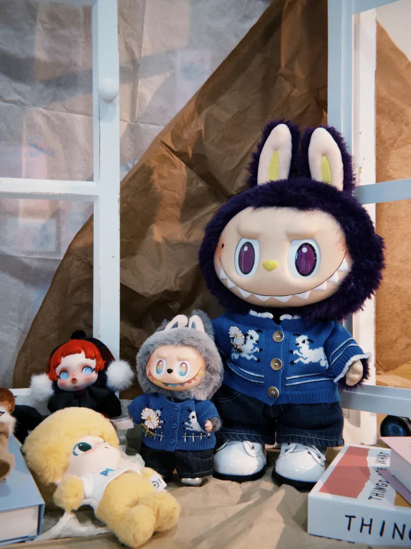 LABUBU Clothes Haute Couture Blue Lamb Outfits