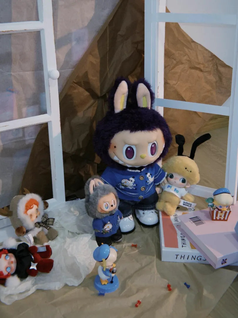 LABUBU Clothes Haute Couture Blue Lamb Outfits