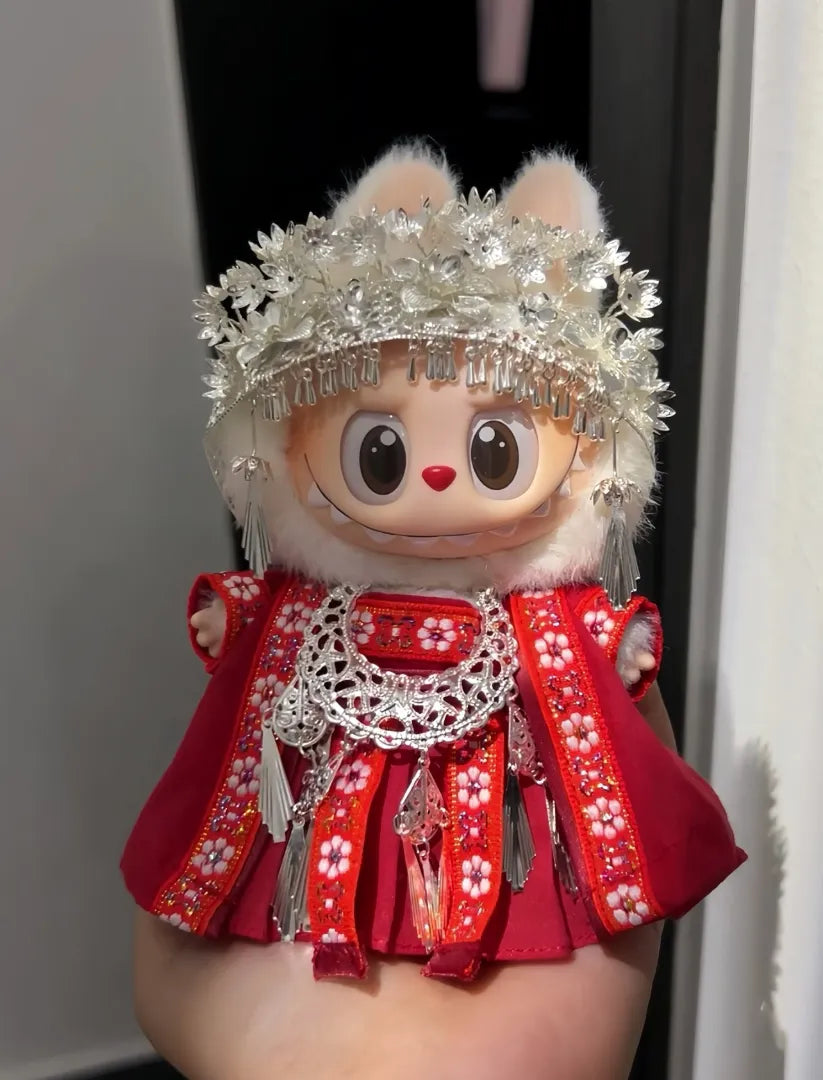 LABUBU Clothes Miao Ethnic High Priest in Traditional Style Outfits