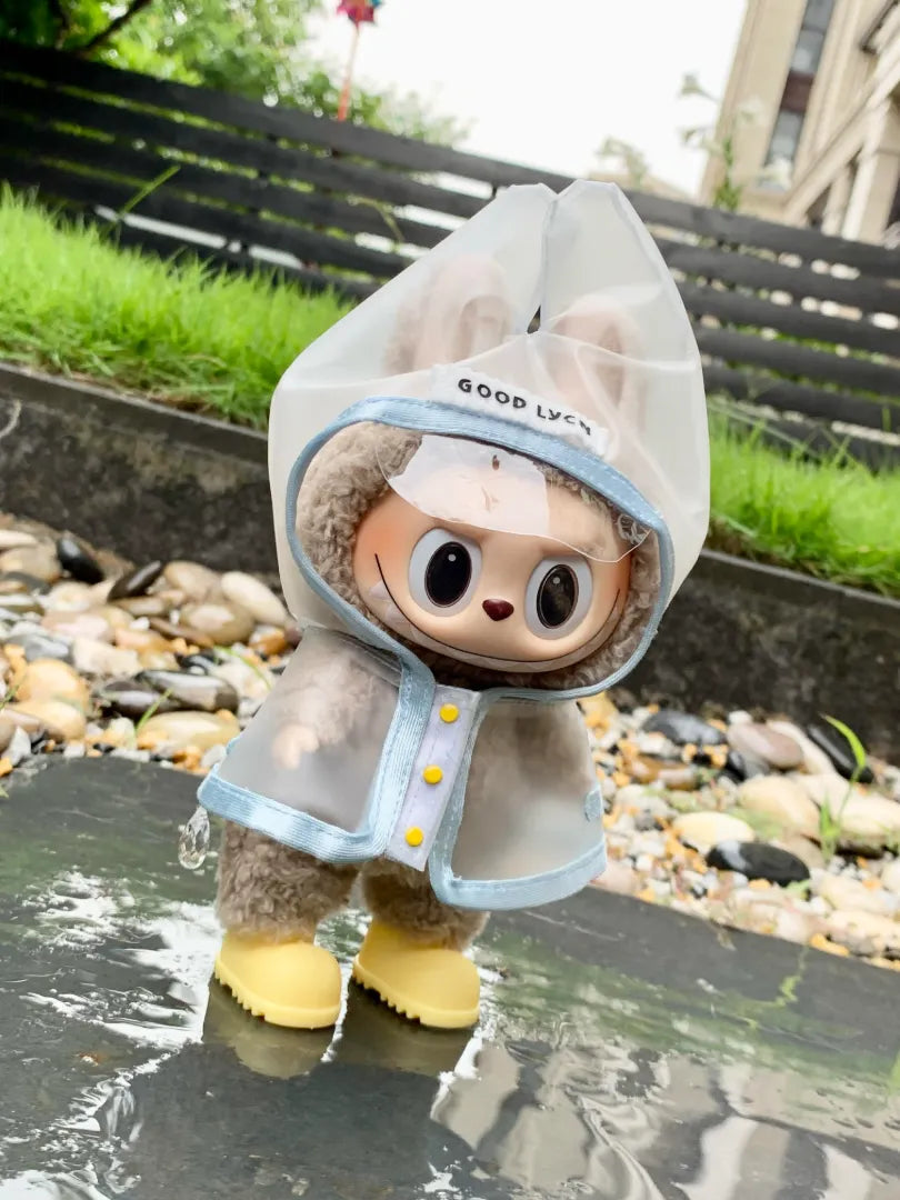 LABUBU Clothes Transparent Raincoat Outfits