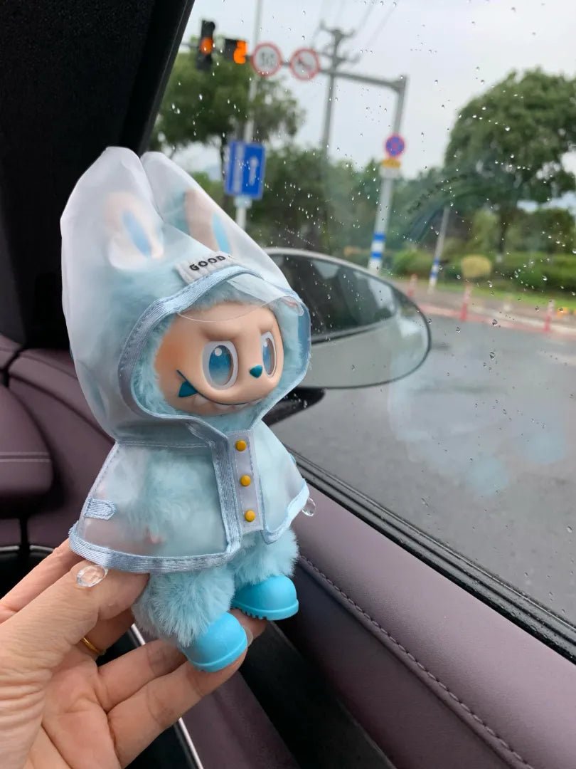LABUBU Clothes Transparent Raincoat Outfits