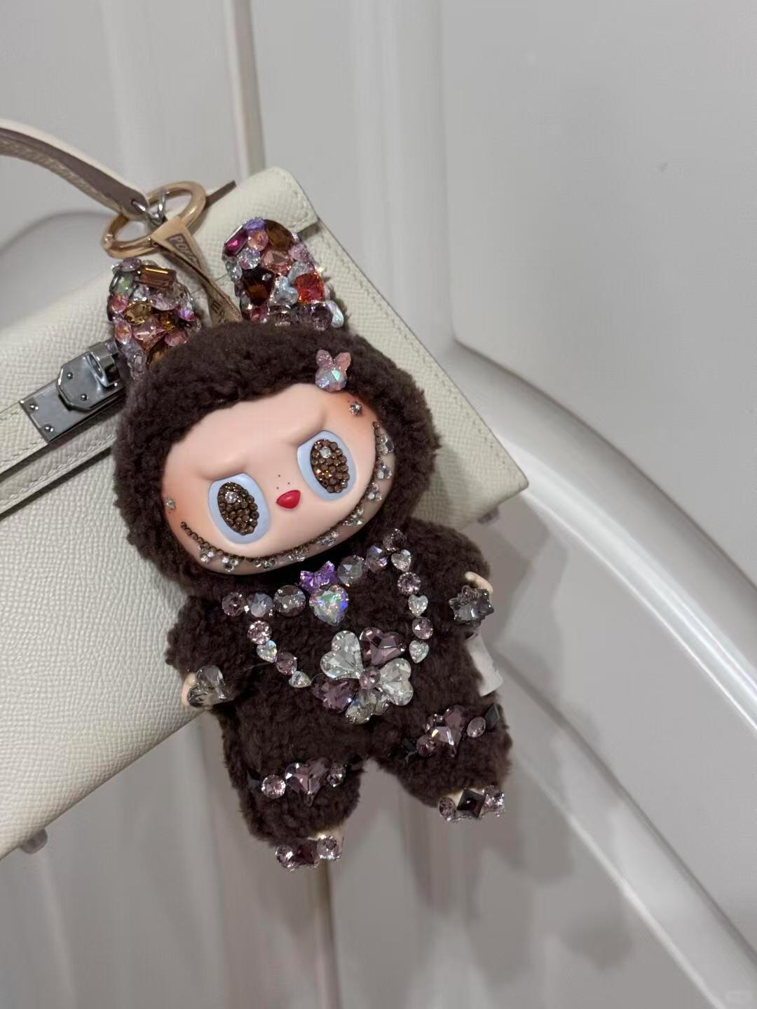 Labubu Swarovski Diamond Hidden Chestnut Cocoa Customization