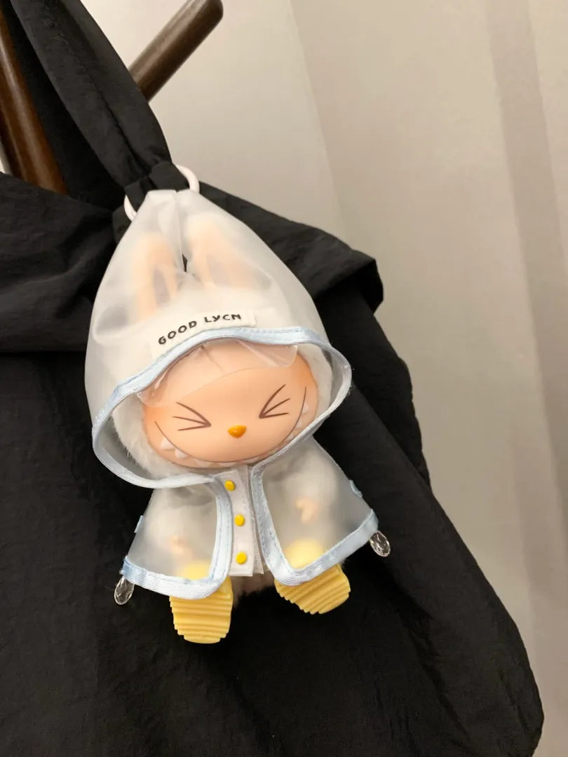LABUBU Clothes Transparent Raincoat Outfits